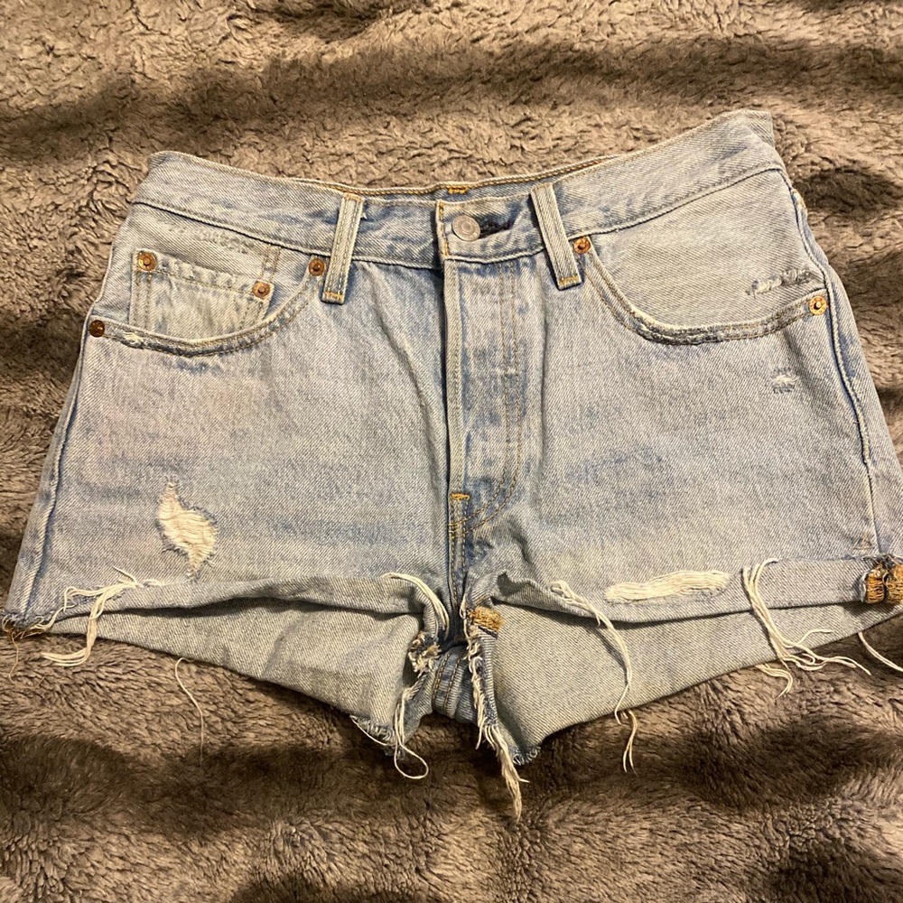 levi 501 denim shorts